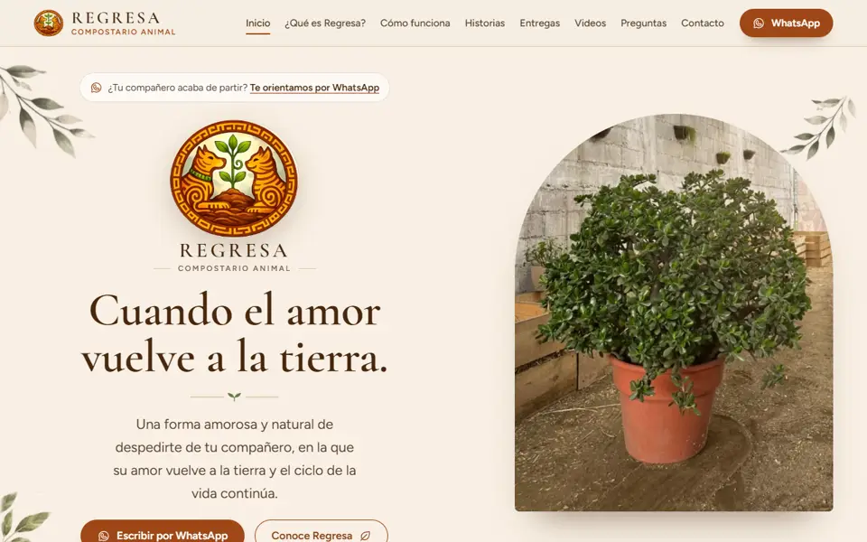Página de inicio de Regresa Compostario Animal